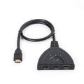 3 puertos de cerdo Tail HDMI 1080p Switch Splitter Switcher HUB Box Cable para TV HDTV DVD PS3 Xbox 360 Caja de cable